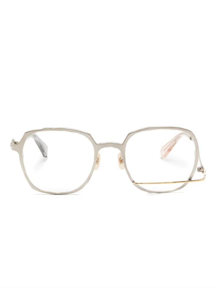 MASAHIROMARUYAMA polished square-frame glasses - Gold Cover