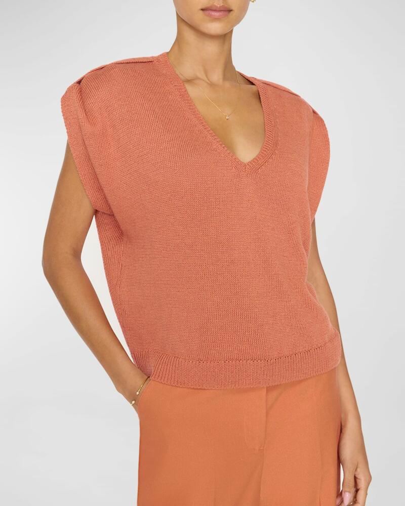 Brochu Walker Frances Sleeveless V-Neck Sweater Top Cover