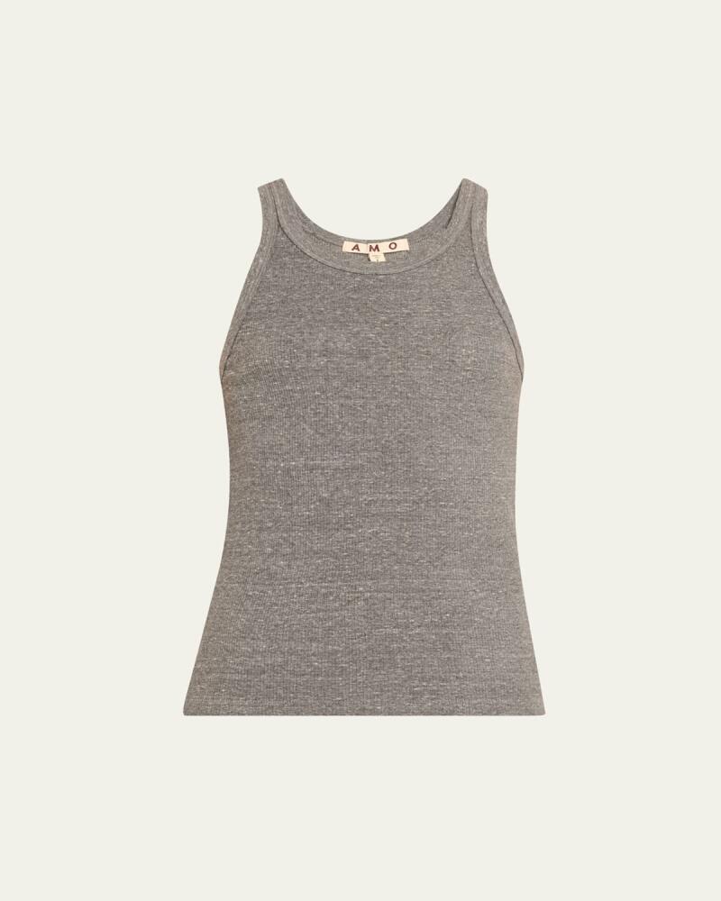 AMO Denim Long Ribbed Tank Top Cover