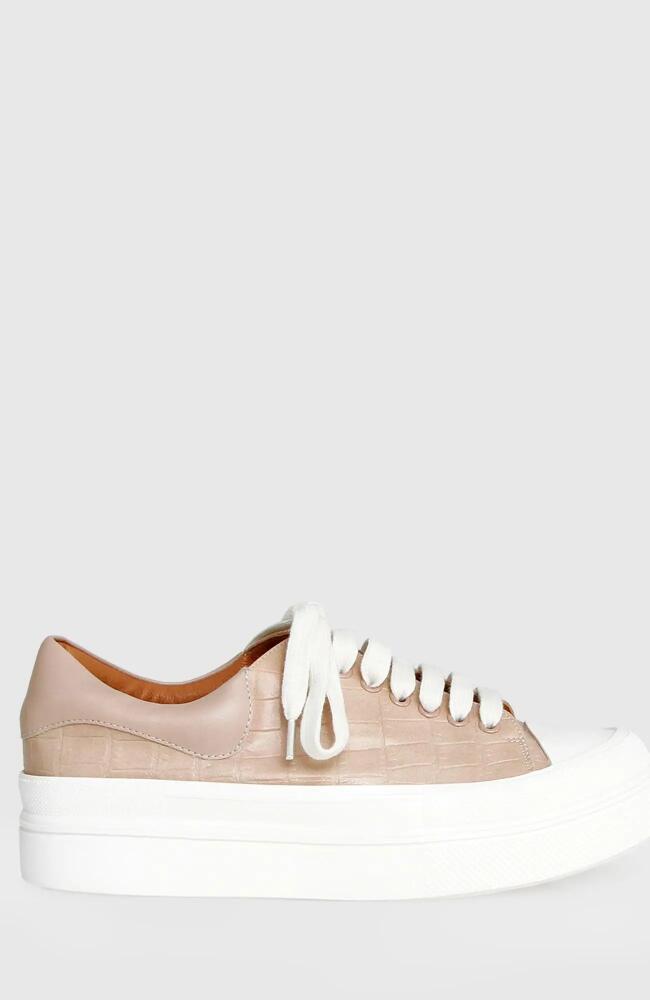 Belle & Bloom Just A Dream Croc Leather Sneaker in Blush Cover