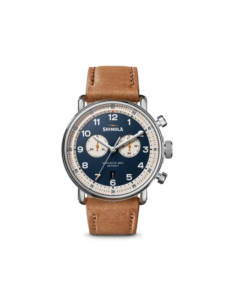 Shinola Canfield Model C56 2 Eye Chrono 43mm - Blue Cover