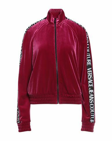 Versace Jeans Couture Woman Sweatshirt Magenta Polyester, Elastane Cover