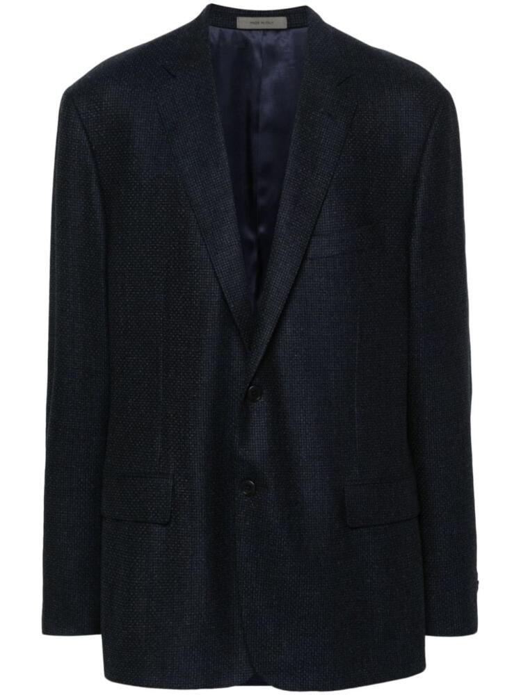 Corneliani single-breasted checked blazer - Blue Cover