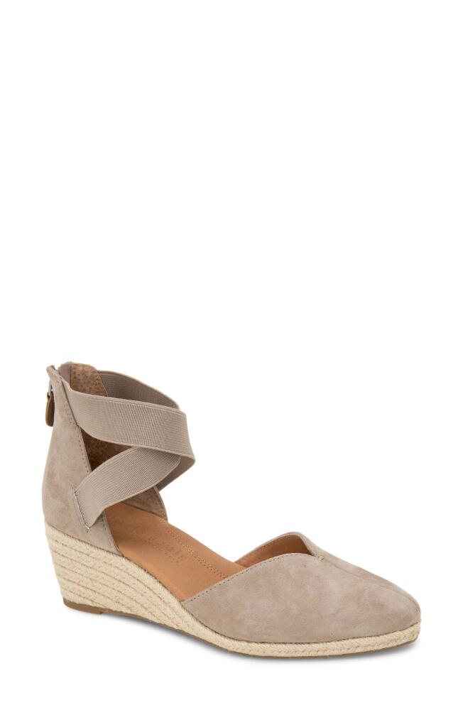 GENTLE SOULS BY KENNETH COLE Orya Espadrille Wedge Sandal in Mushroom Suede Cover