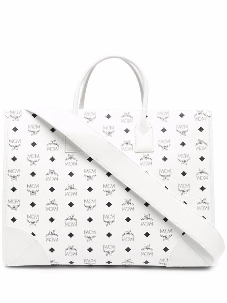 MCM extra large München tote bag - White Cover