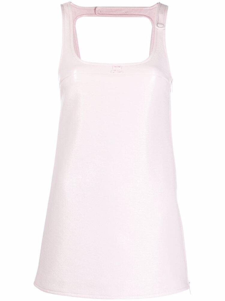 Courrèges mini vinyl dress - Pink Cover