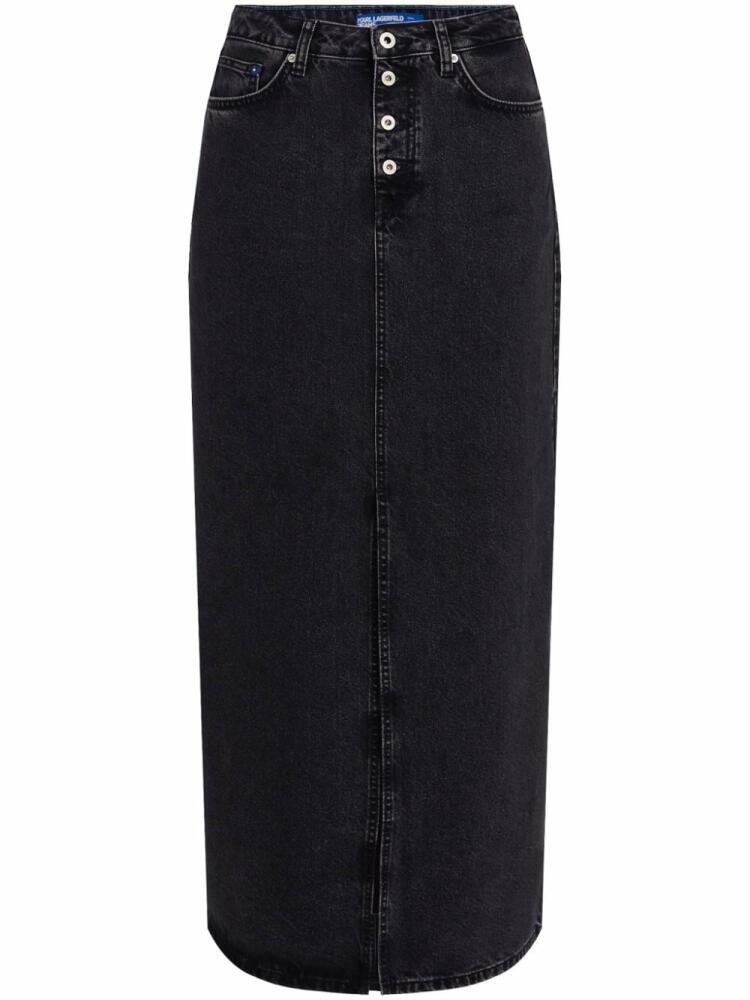 Karl Lagerfeld Jeans Shank denim maxi skirt - Black Cover