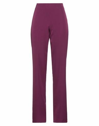 Gai Mattiolo Woman Pants Deep purple Polyester, Elastane Cover