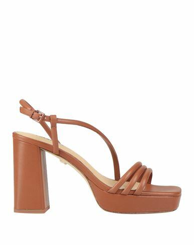 Lola Cruz Woman Sandals Brown Leather Cover