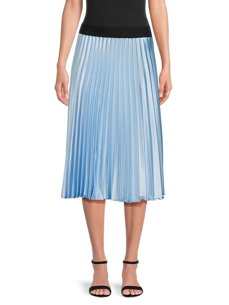 Love Ady Women's Pleated Midi A Line Skirt - Aquamarine Cover