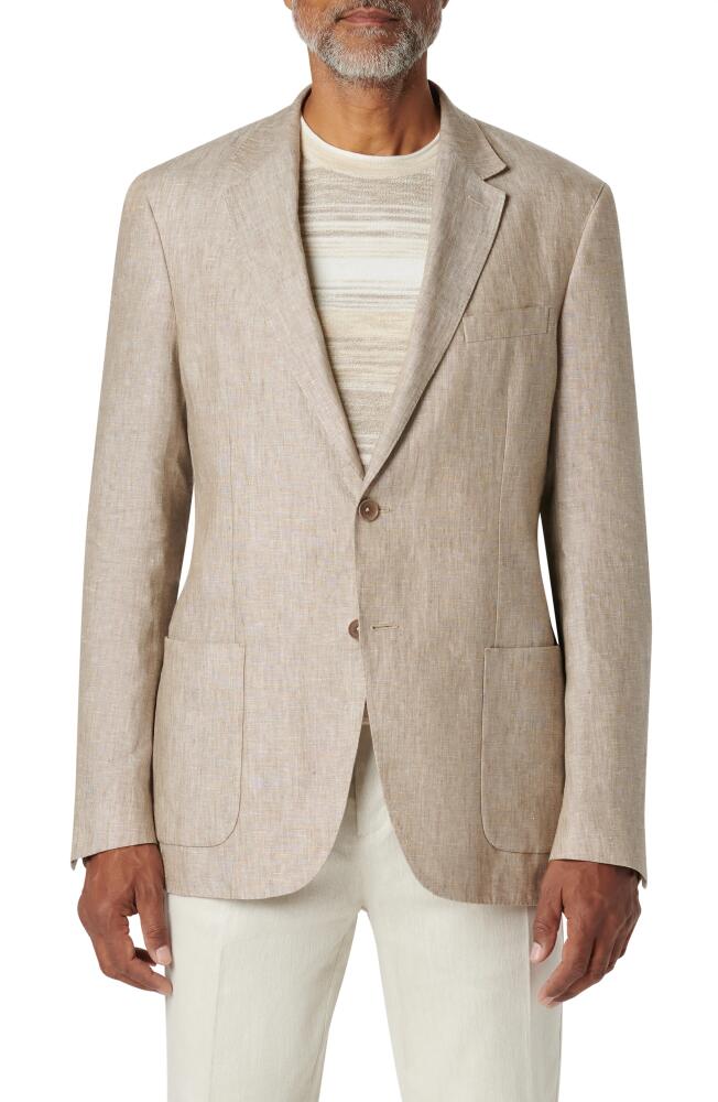 Bugatchi Linen Blazer in Sand Cover