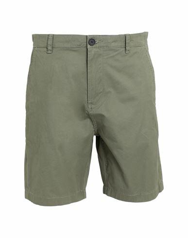 Selected Homme Man Shorts & Bermuda Shorts Military green Organic cotton, Cotton, Elastane Cover