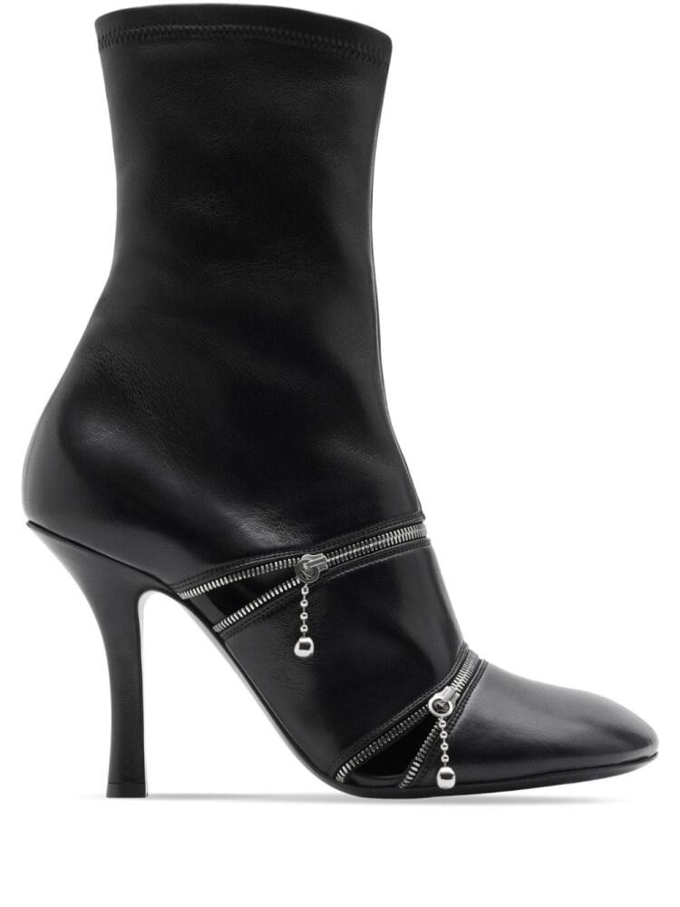 Burberry Peep leather ankle boots - Black Cover