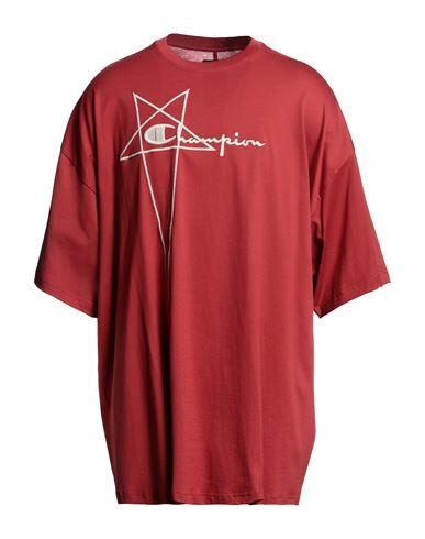 Rick Owens X Champion Man T-shirt Red Cotton Cover