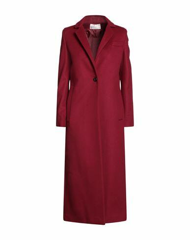 Annie P. Woman Coat Garnet Wool, Polyamide, Cashmere Cover