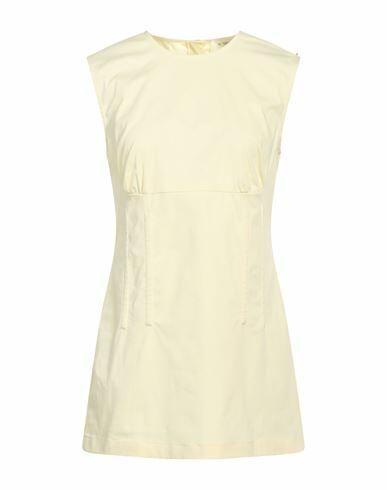 Sportmax Woman Mini dress Yellow Cotton, Elastane Cover