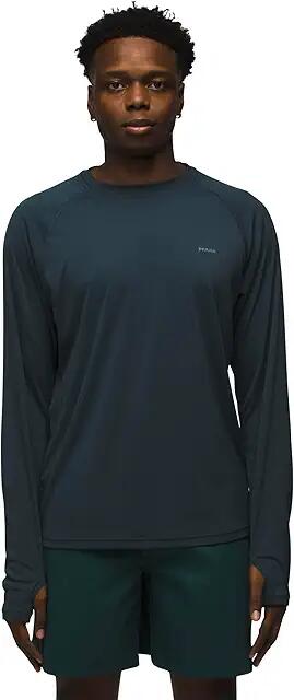 Prana Sol Shade Long Sleeve Crew Standard Fit (Stormy Night) Men's Clothing Cover