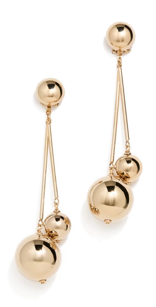 Carolina Herrera Double Gold Ball Earrings Gold Cover