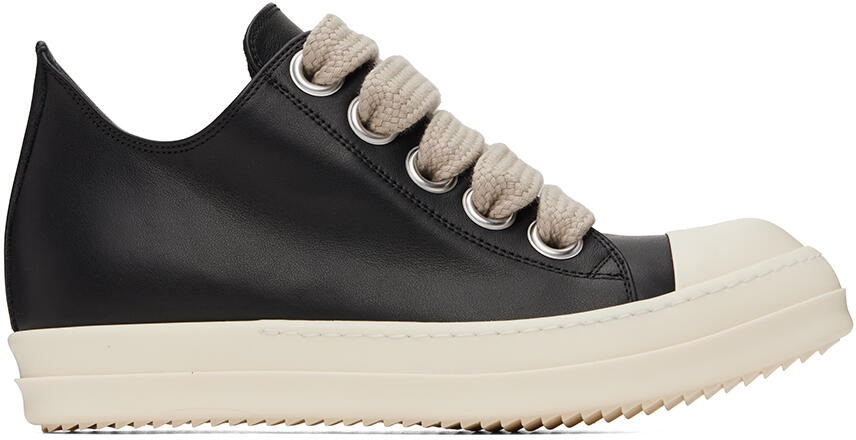 Rick Owens Black Porterville Jumbo Laced Low Sneaks Sneakers Cover