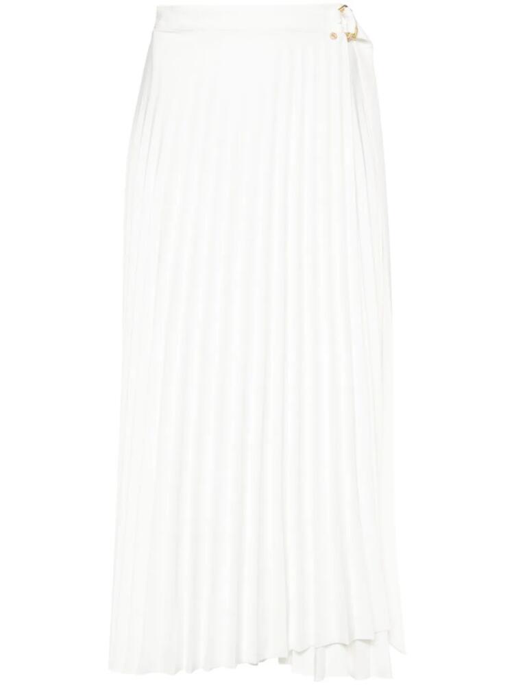 NISSA pleated wrap midi skirt - White Cover