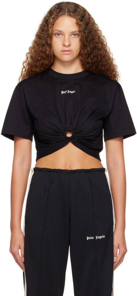 Palm Angels Black Cutout T-Shirt Cover