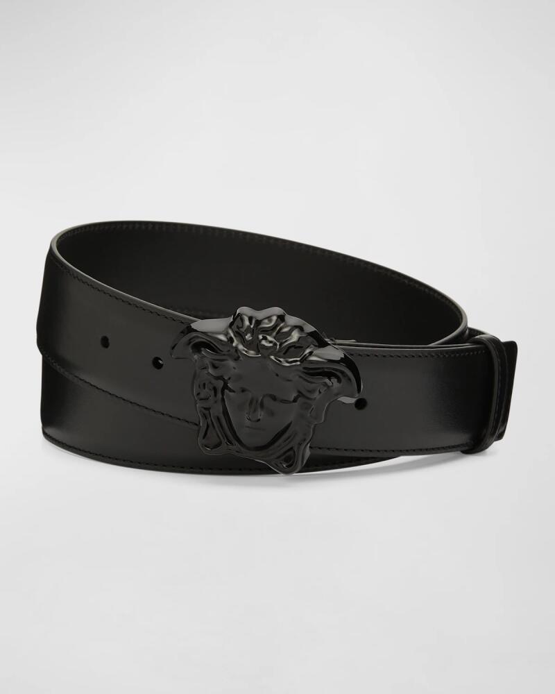 Versace Leather Medusa-Buckle Belt Cover