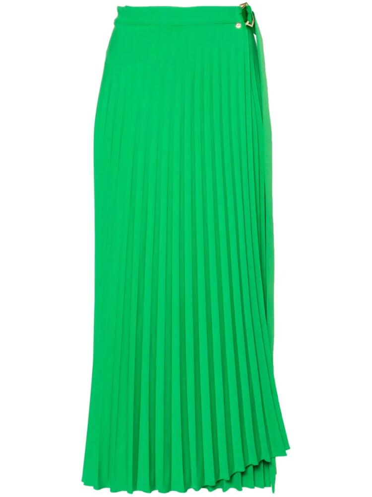 NISSA pleated wrap midi skirt - Green Cover