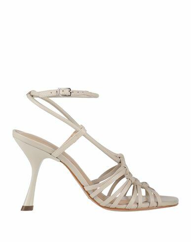 Miss Unique Woman Sandals Off white Leather Cover