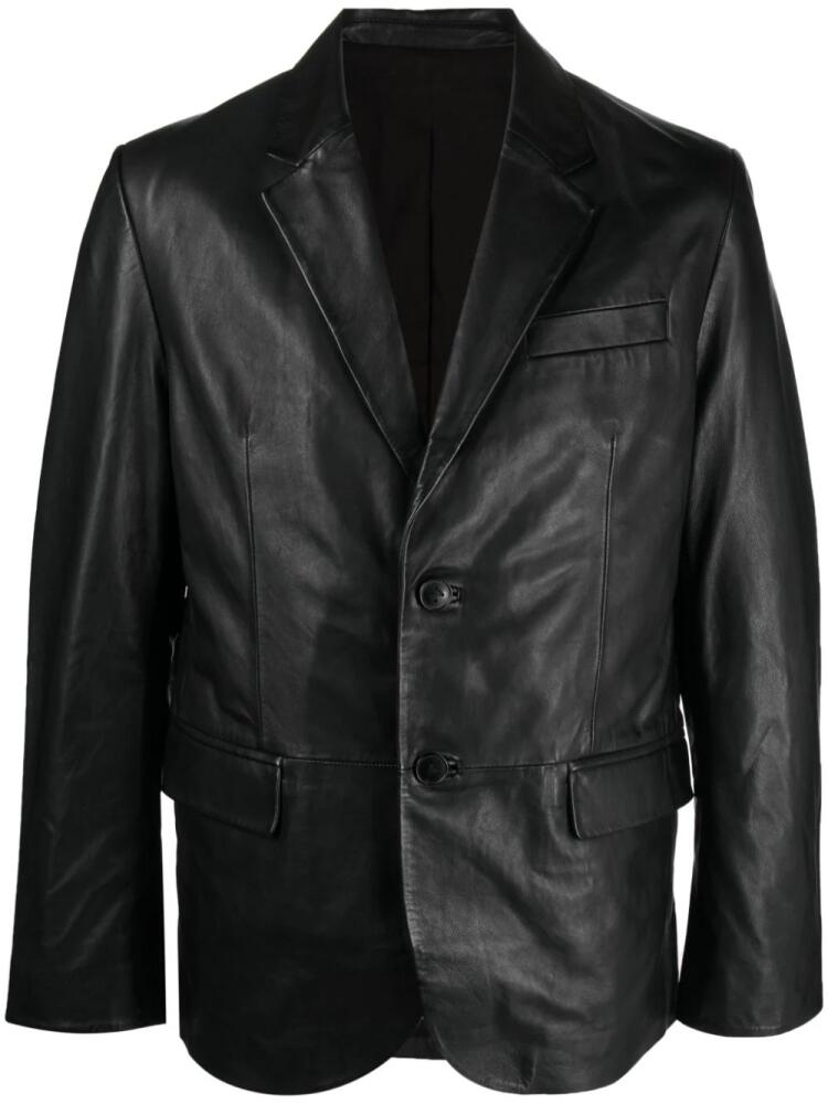 Zadig&Voltaire Valfried single-breasted leather blazer - Black Cover