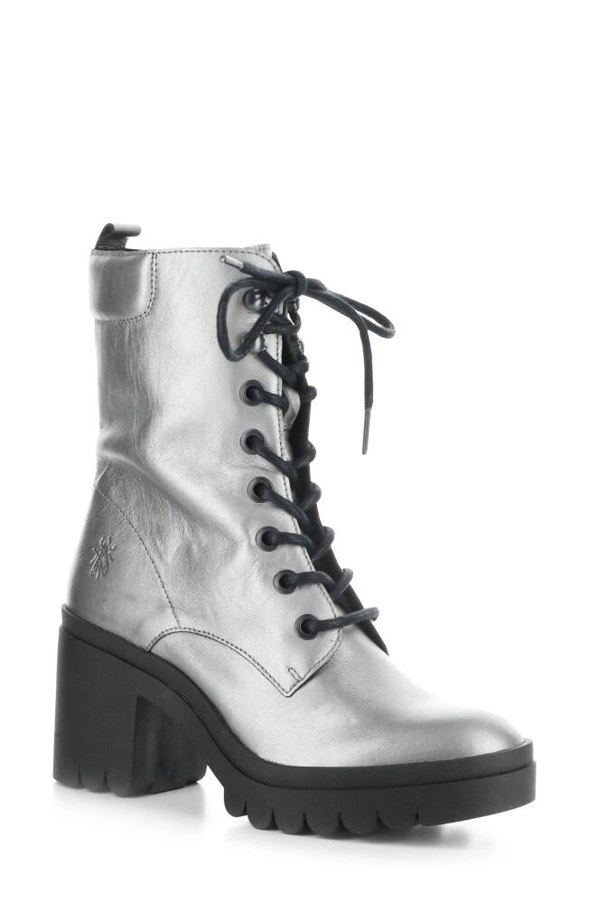 Fly London Tiel Combat Boot in 017 Plomo Dublin Cover