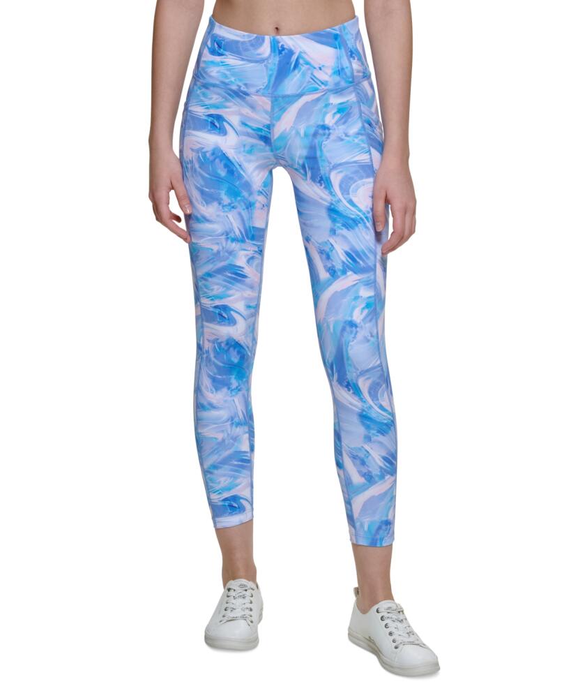 Calvin Klein Performance Printed High-Rise 7/8 Leggings - Intermix Hyacinth Cover