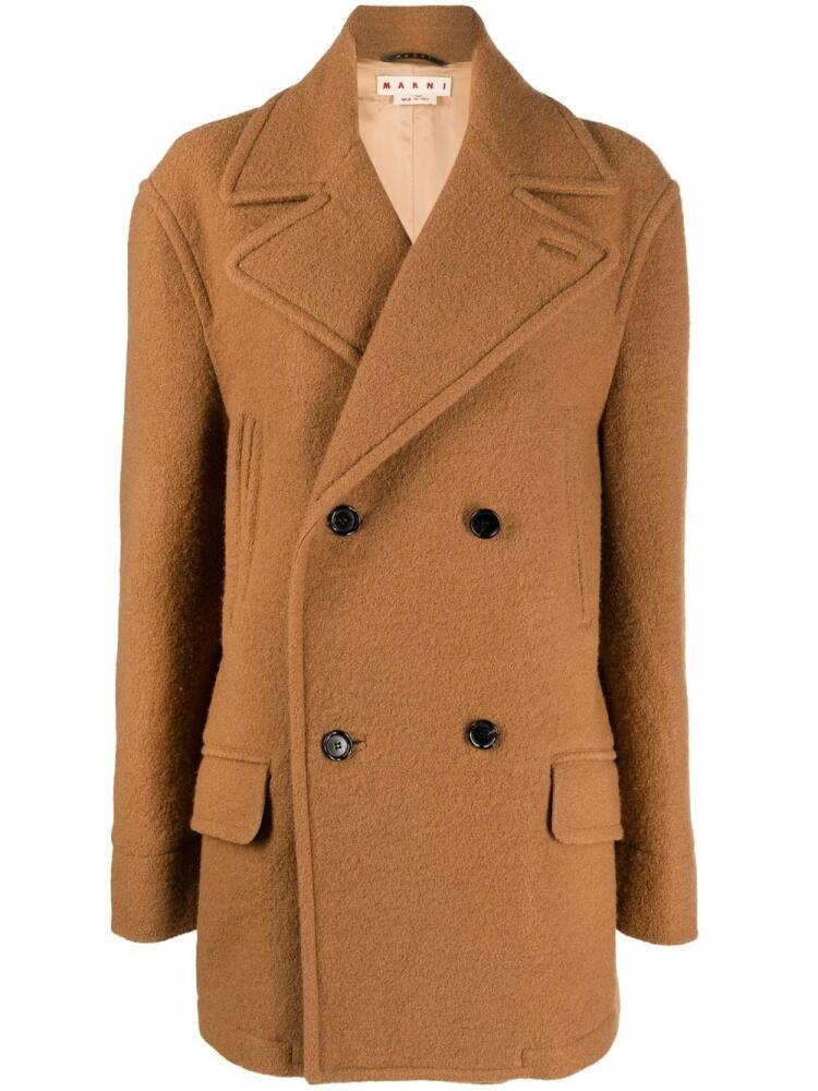 Marni double-breasted short coat - Brown Cover