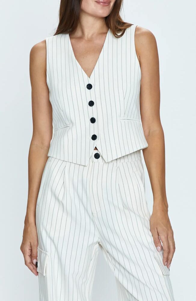 Pistola Vero Pinstripe Vest in Le Blanc Pinstripe Cover