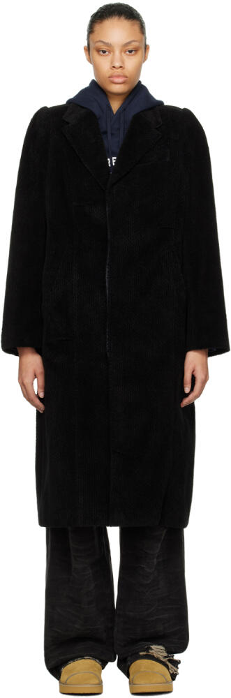 ADER error Black Single-Breasted Coat Cover