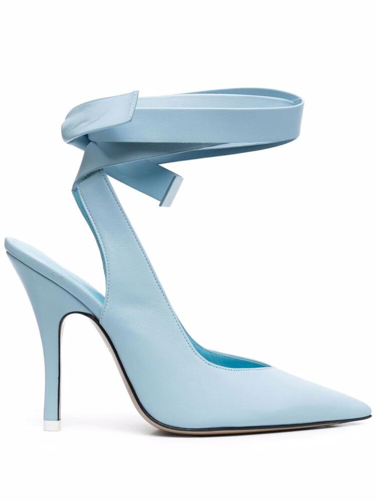 The Attico ankle tie-fastening pumps - Blue Cover