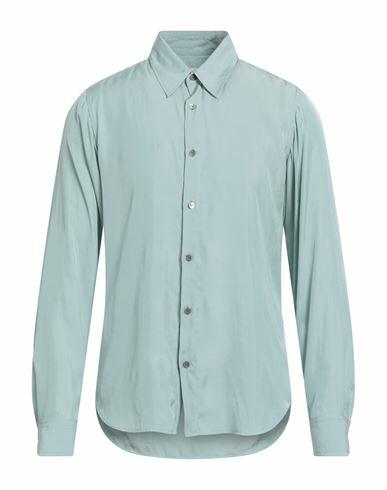 Dries Van Noten Man Shirt Turquoise Polyester Cover