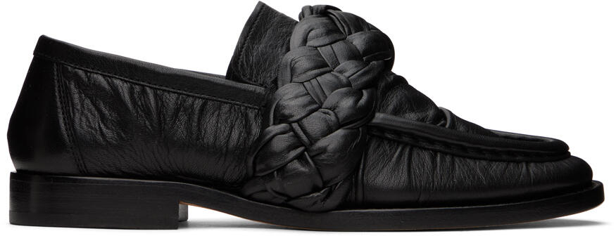 Bottega Veneta Black Braided Loafers Cover