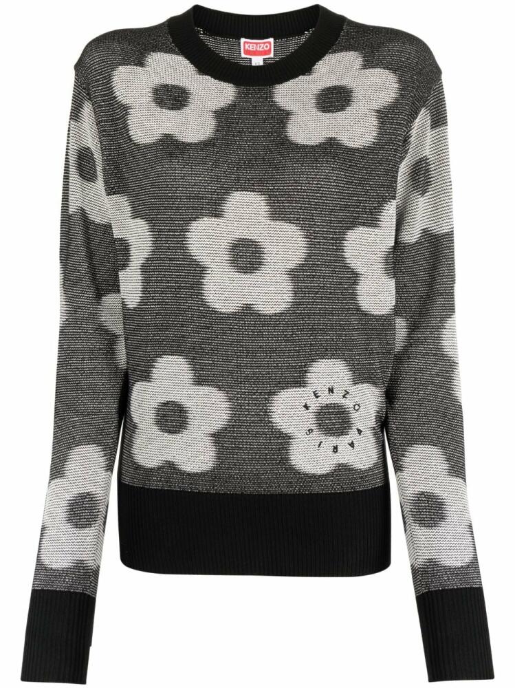 Kenzo Flower Spot-jacquard cotton jumper - Black Cover