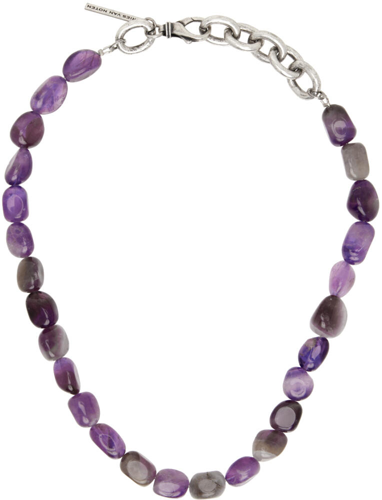 Dries Van Noten Purple Stone Necklace Cover