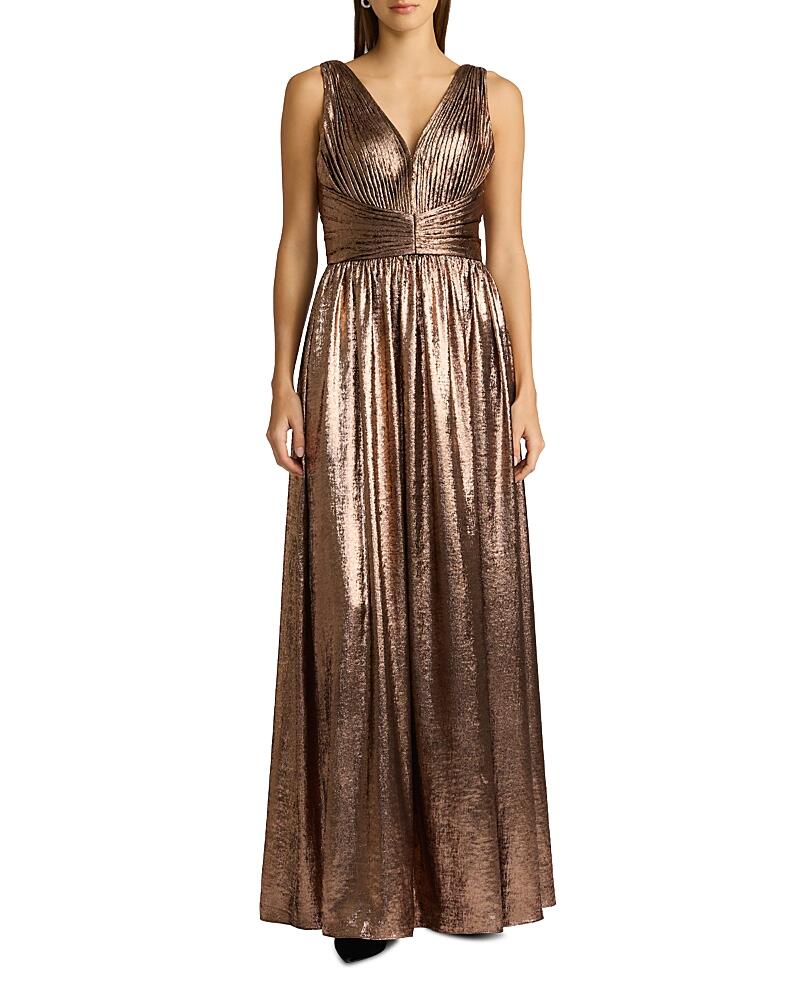 Zac Posen Rose Gold Metallic Gown Cover