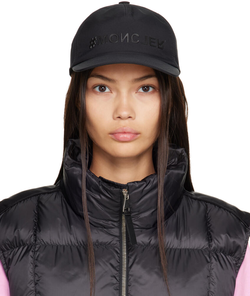 Moncler Grenoble Black Logo Cap Cover