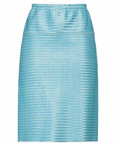 Ermanno Scervino Woman Midi skirt Turquoise Polyester, Metallic fiber, Polyamide Cover