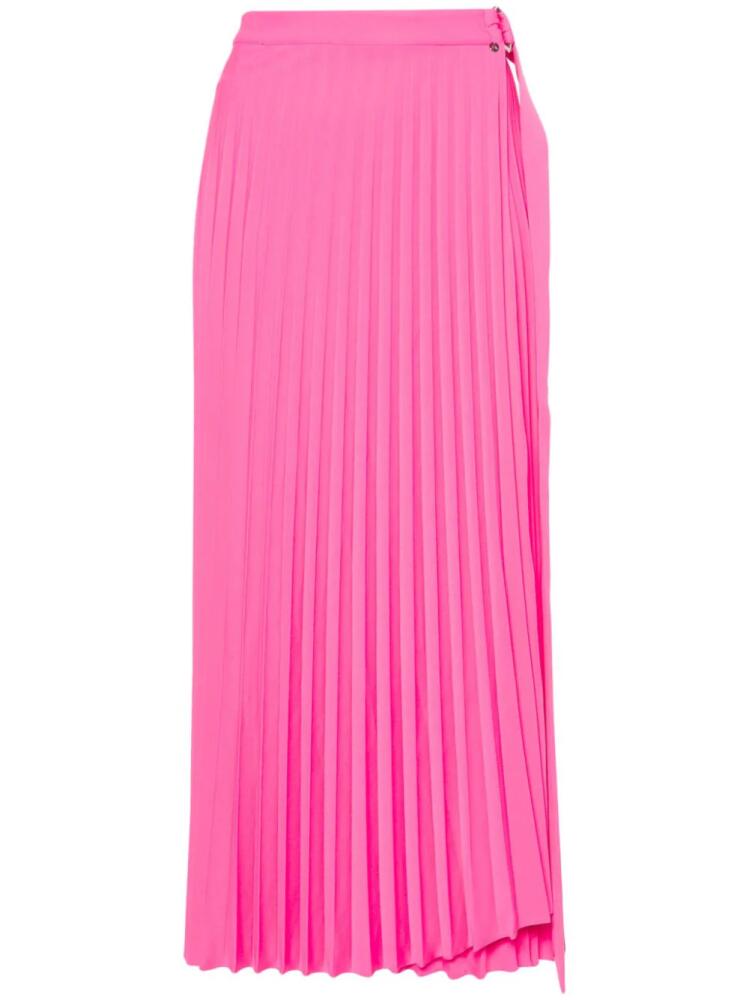 NISSA pleated wrap midi skirt - Pink Cover