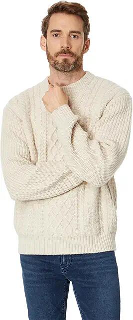 Madewell Cabled Crewneck Sweater (Heather Light Sand) Men's Sweater Cover