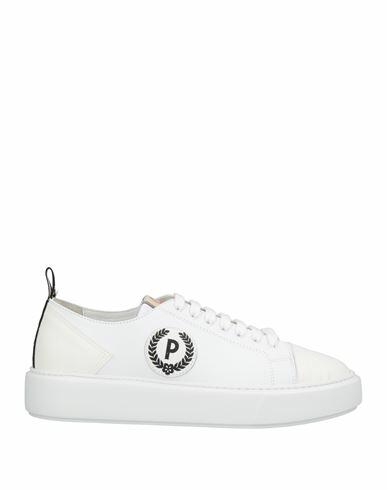 Pollini Man Sneakers White Calfskin Cover