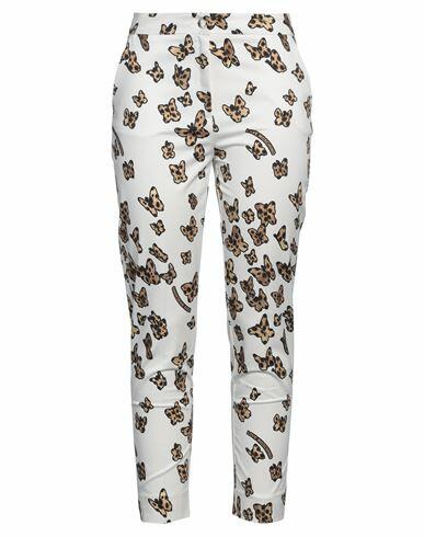 Love Moschino Woman Pants White Cotton, Elastane Cover