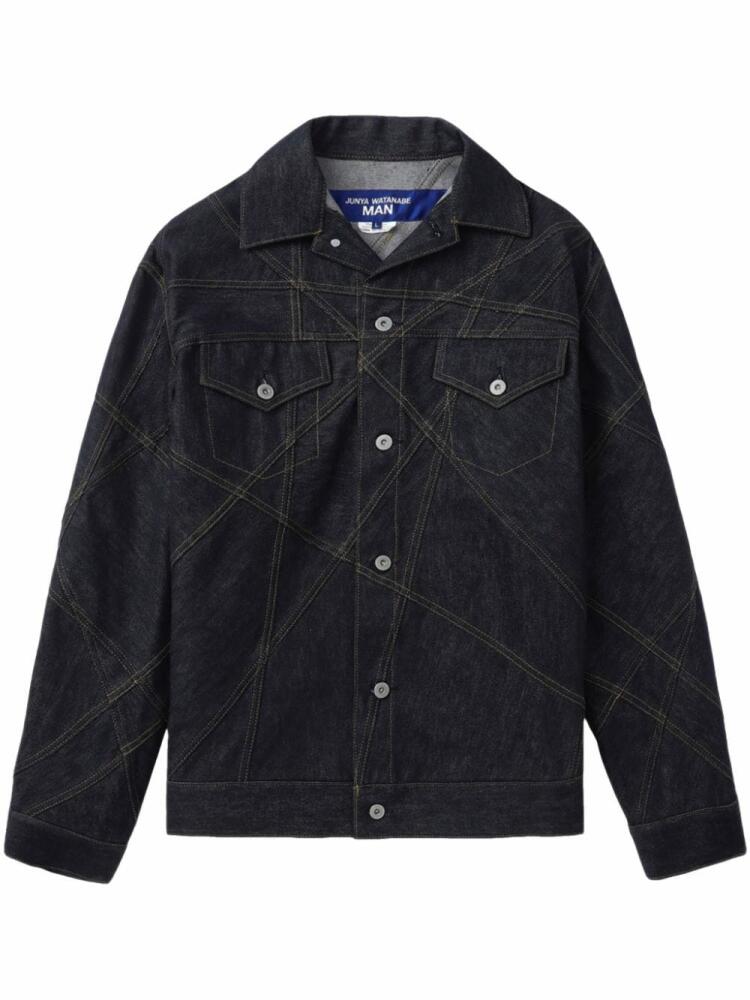 Junya Watanabe MAN contrast-stitching denim jacket - Blue Cover