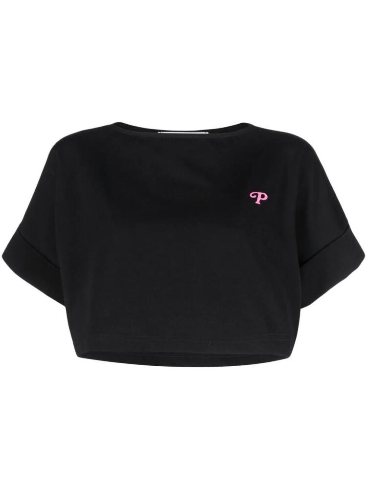 Philosophy Di Lorenzo Serafini cropped logo-print T-shirt - Black Cover