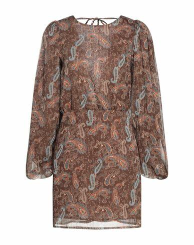 Vicolo Woman Mini dress Brown Polyester Cover