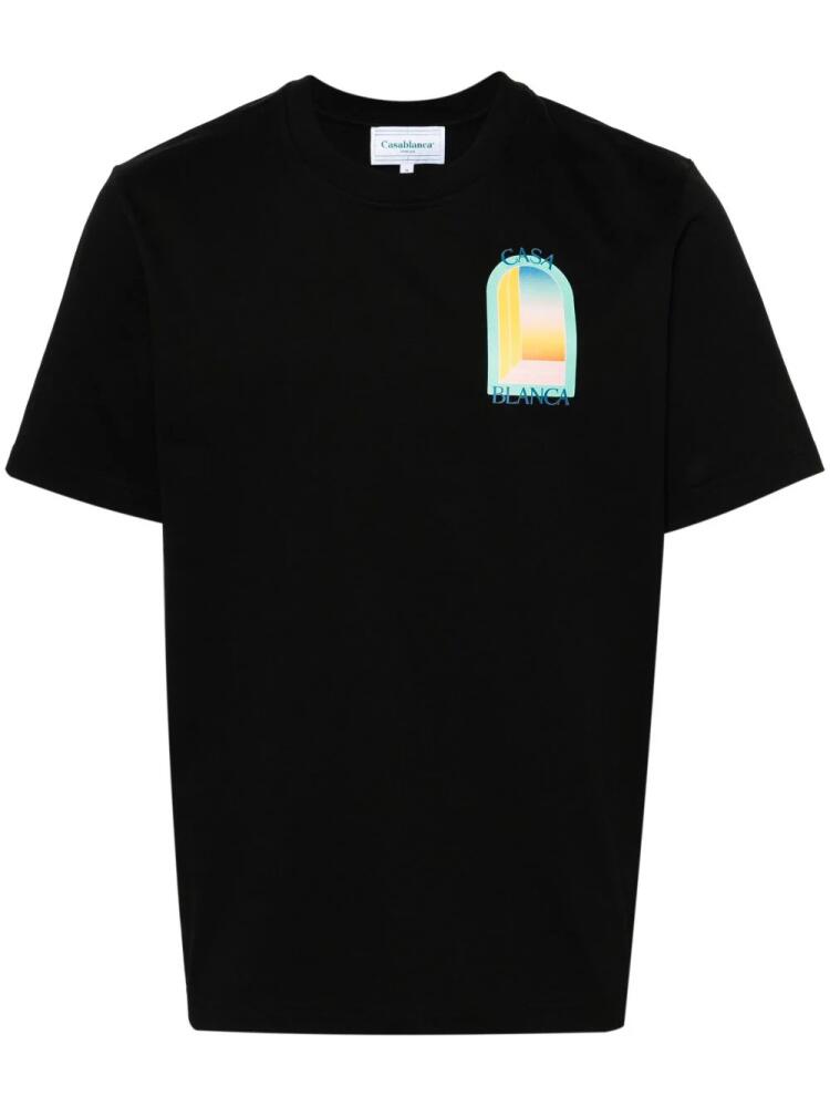 Casablanca L'Arche De Nuit cotton T-Shirt - Black Cover